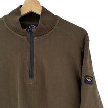 Load image into Gallery viewer, Paul and Shark Khaki Half Zip Sweater - Medium (M) PTP 21.75"