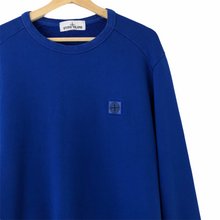 Load image into Gallery viewer, Stone Island Blue Crew Neck Logo Sweater - Extra Large (XL) PTP 24"