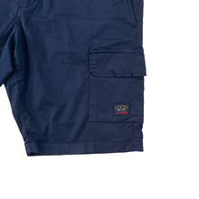 Load image into Gallery viewer, Paul and Shark Navy Bermuda Cargo Shorts - W 38"