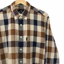 Load image into Gallery viewer, Aquascutum Block Check Long Sleeved Shirt - Large (L) PTP 21.75"
