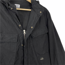 Load image into Gallery viewer, C.P Company Black Goggle Hooded Overshirt - Large (L) PTP 21"