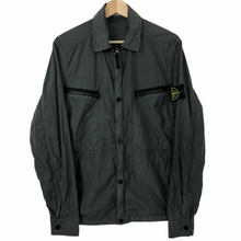 Load image into Gallery viewer, Stone Island Dark Grey Zip Up Overshirt - Medium (M) PTP 21"