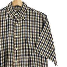 Load image into Gallery viewer, Aquascutum House Check Short Sleeved Shirt - Medium (M) PTP 23"