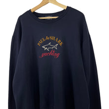 Load image into Gallery viewer, Paul and Shark Navy Embroidered Logo Crew Neck Sweater - Triple Extra Large (XXXL) PTP 28"