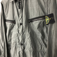 Load image into Gallery viewer, Stone Island Dark Grey Zip Up Overshirt - Medium (M) PTP 21"