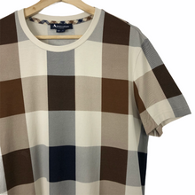 Load image into Gallery viewer, Aquascutum Block Check Short Sleeved T-Shirt - Large (L) PTP 21.5"