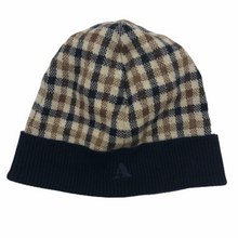 Load image into Gallery viewer, Aquascutum Check / Navy Beanie Hat - Medium (M)