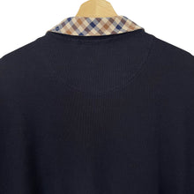 Load image into Gallery viewer, Aquascutum Navy / House Check Short Sleeved Polo - Triple Extra Large (XXXL) PTP 26"