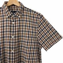 Load image into Gallery viewer, Aquascutum House Check Short Sleeved Shirt - Medium (M) PTP 20.75"