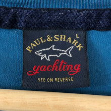 Load image into Gallery viewer, Paul and Shark Blue Short Sleeved Logo T-Shirt - Large (L) PTP 19"