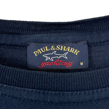 Load image into Gallery viewer, Paul and Shark Navy Short Sleeved Logo T-Shirt - Medium (M) PTP 19.75"
