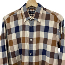 Load image into Gallery viewer, Aquascutum Block Check Long Sleeved Shirt - Medium (M) PTP 20.5"