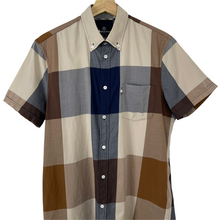 Load image into Gallery viewer, Aquascutum Block Check Short Sleeved Shirt - Medium (M) PTP 21.25"