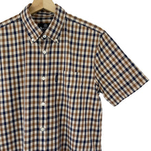 Load image into Gallery viewer, Aquascutum House Check Short Sleeved Shirt - Large (L) PTP 21"