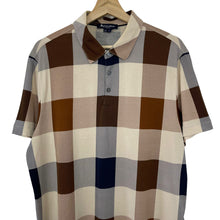 Load image into Gallery viewer, Aquascutum Block Check Short Sleeved Polo - Extra Large (XL) PTP 22"