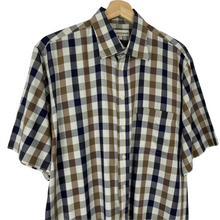 Load image into Gallery viewer, Aquascutum Block Check Short Sleeved Shirt - Large (L) PTP 25.5"