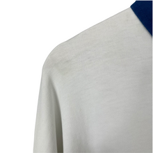 Load image into Gallery viewer, Benetton White / Blue Long Sleeved Rugby Shirt - Double Extra Large (XXL) PTP 25"