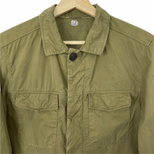 Load image into Gallery viewer, C.P Company Khaki Green Button Up Lens Overshirt - Small (S) PTP 19.25"