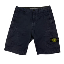 Load image into Gallery viewer, Stone Island Navy Bermuda Cargo Shorts - W 29"