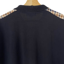 Load image into Gallery viewer, Aquascutum Navy / House Check Short Sleeved Polo - Triple Extra Large (XXXL) PTP 24"