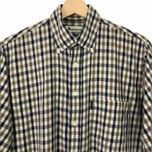 Load image into Gallery viewer, Aquascutum House Check Short Sleeved Shirt - Large (L) PTP 23.5"