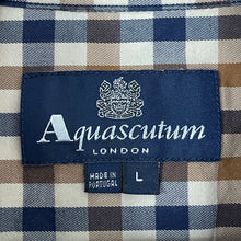 Load image into Gallery viewer, Aquascutum House Check Long Sleeved Shirt - Large (L) PTP 22.5"