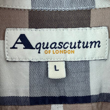 Load image into Gallery viewer, Aquascutum Block Check Short Sleeved Shirt - Large (L) PTP 24.5"