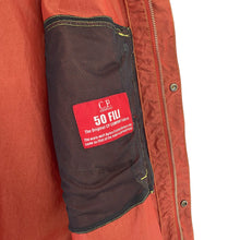Load image into Gallery viewer, C.P Company Burnt Orange 50 Fili Goggle Hooded Overshirt - Large (L) PTP 22.75"