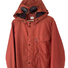 Load image into Gallery viewer, C.P Company Burnt Orange 50 Fili Goggle Hooded Overshirt - Large (L) PTP 22.75"