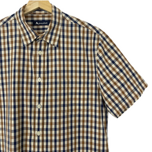 Load image into Gallery viewer, Aquascutum House Check Short Sleeved Shirt - Large (L) PTP 20.25"
