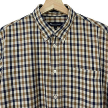 Load image into Gallery viewer, Aquascutum House Check Short Sleeved Shirt - Large (L) PTP 23.5"