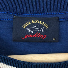 Load image into Gallery viewer, Paul and Shark Blue Short Sleeved Pocket Logo T-Shirt - Medium (M) PTP 19.75"