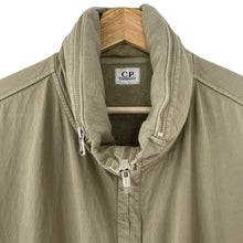 Load image into Gallery viewer, C.P Company Khaki Zip Up Logo Sweater - Triple Extra Large (XXXL) PTP 26"