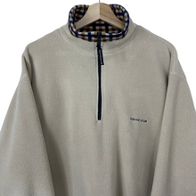 Load image into Gallery viewer, Aquascutum Cream Half Zip Pullover Fleece - Medium (M) PTP 24.75"