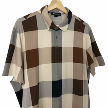 Load image into Gallery viewer, Aquascutum Block Check Short Sleeved Polo - Extra Large (XL) PTP 22.5"