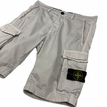 Load image into Gallery viewer, Stone Island White Bermuda Cargo Shorts - W 30"