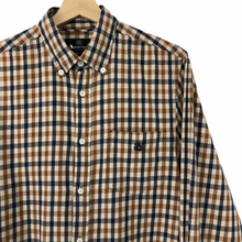 Load image into Gallery viewer, Aquascutum House Check Long Sleeved Shirt - Large (L) PTP 22"