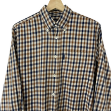Load image into Gallery viewer, Aquascutum House Check Long Sleeved Shirt - Medium (M) PTP 21"