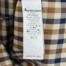 Load image into Gallery viewer, Aquascutum House Check Short Sleeved Shirt - Large (L) PTP 21"