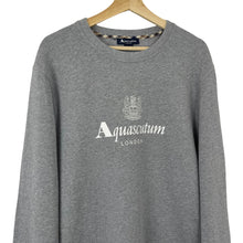 Load image into Gallery viewer, Aquascutum Grey Crew Neck Logo Sweater - Double Extra Large (XXL) PTP 24"