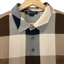 Load image into Gallery viewer, Aquascutum Block Check Short Sleeved Polo - Large (L) PTP 20.75"