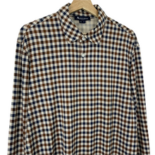 Load image into Gallery viewer, Aquascutum House Check Long Sleeved Polo - Extra Large (XL) PTP 24.25"