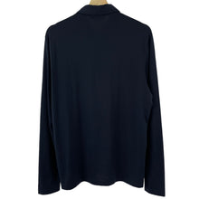 Load image into Gallery viewer, Aquascutum Navy / Block Check Long Sleeved Polo - Small (S) PTP 21.5"