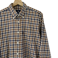 Load image into Gallery viewer, Aquascutum House Check Long Sleeved Shirt - Large (L) PTP 21.5"