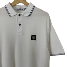 Load image into Gallery viewer, Stone Island White Short Sleeved Polo - Triple Extra Large (XXXL) PTP 23.5"