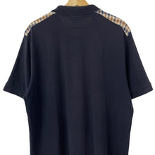 Load image into Gallery viewer, Aquascutum Navy / House Check Short Sleeved Polo - Triple Extra Large (XXXL) PTP 24"