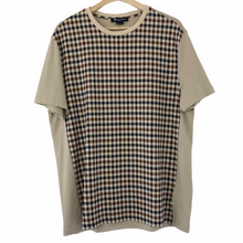 Load image into Gallery viewer, Aquascutum Beige / Check Short Sleeved T-Shirt - Extra Large (XL) PTP 22"