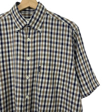 Load image into Gallery viewer, Aquascutum House Check Short Sleeved Shirt - Medium (M) PTP 23"