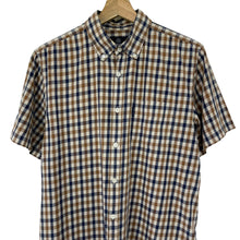 Load image into Gallery viewer, Aquascutum House Check Short Sleeved Shirt - Large (L) PTP 21"