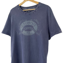 Load image into Gallery viewer, C.P Company Navy Blue Short Sleeved Logo T-Shirt - Double Extra Large (XXL) PTP 22"